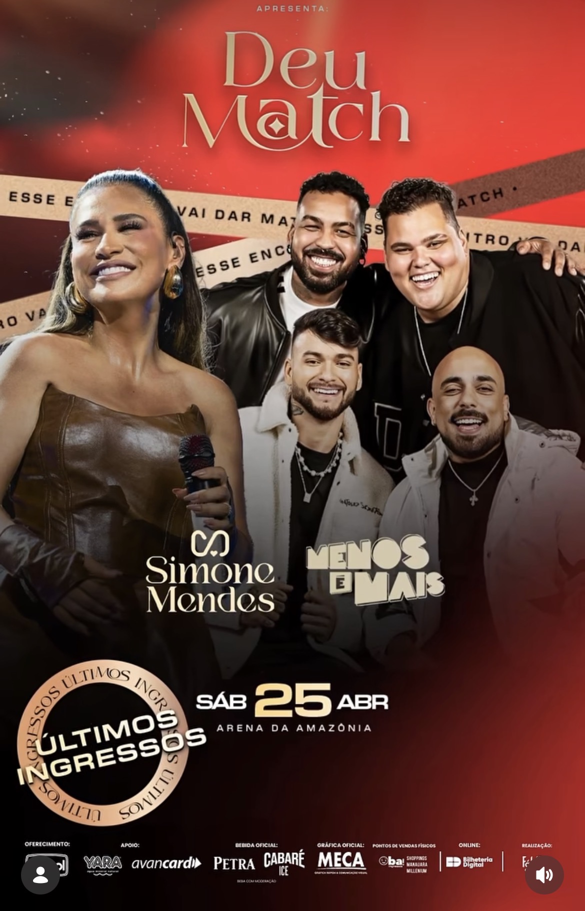 Simone Mendes e Menos é Mais comandam noite de grandes sucessos na Arena da Amazônia em Manaus