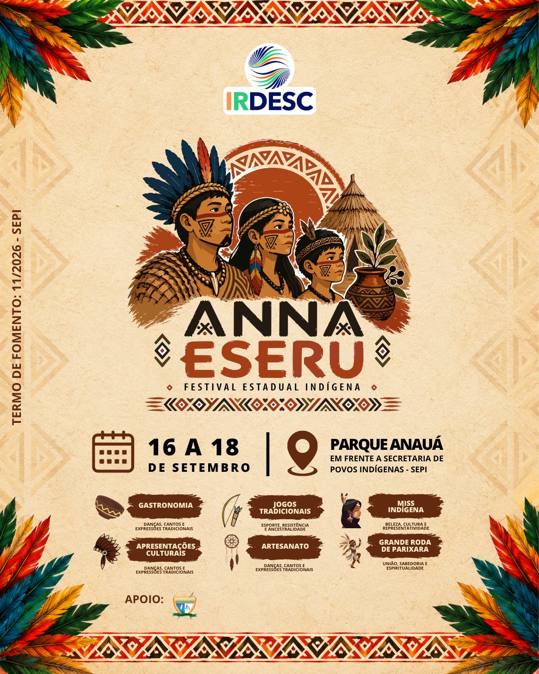 Festival Estadual Indígena Anna Eseru celebra cultura, tradição e identidade dos povos indígenas de Roraima